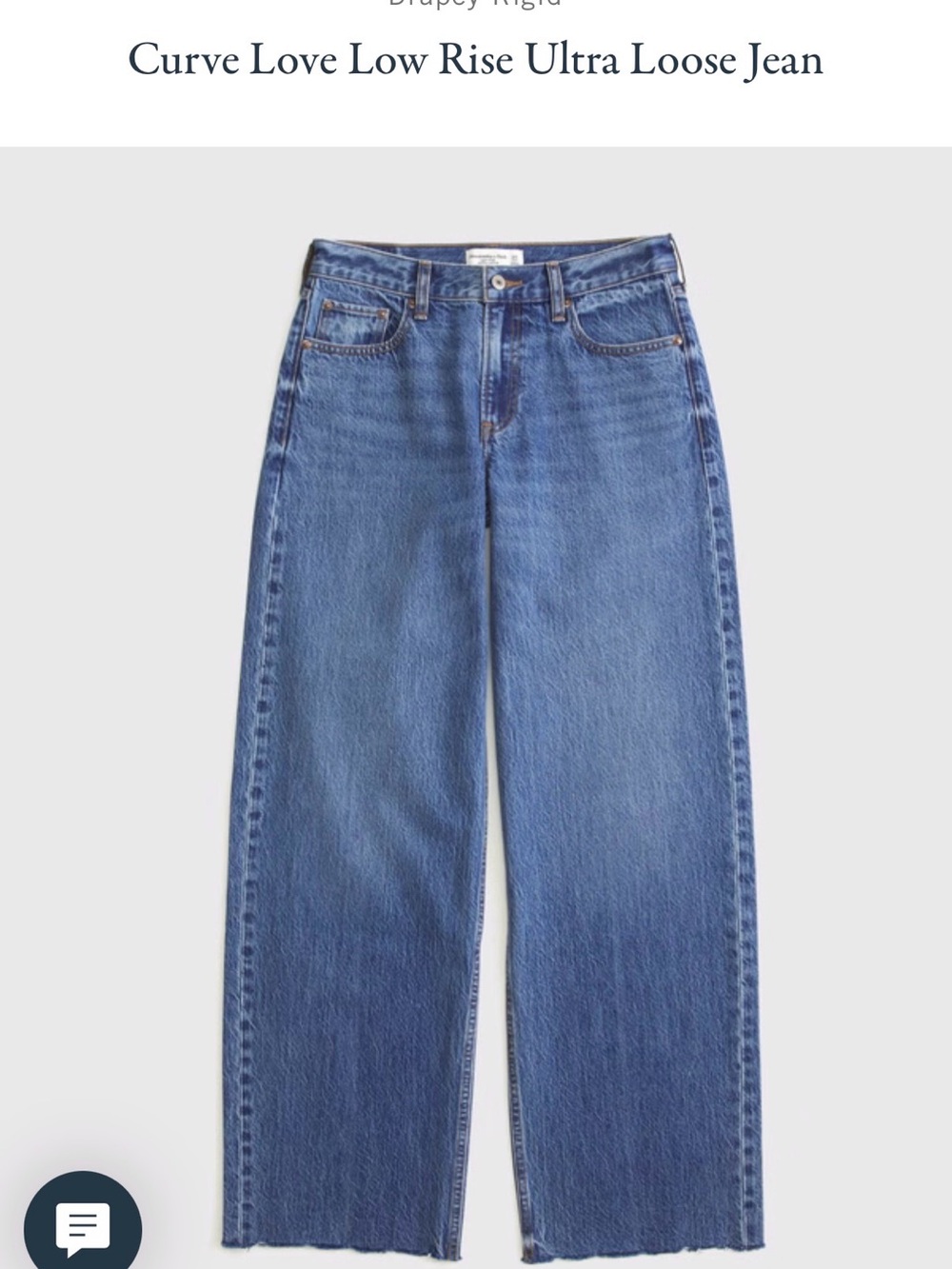 Abercrombie & Fitch Curve Love Low Rise Ultra Loose Jean